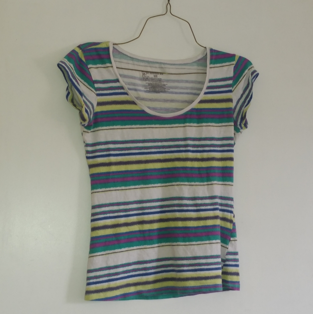 No Boundaries Juniors Small Striped Shirt